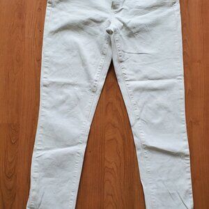 PAIGE Skyline Ankle Peg Skinny White Jeans – Size 29